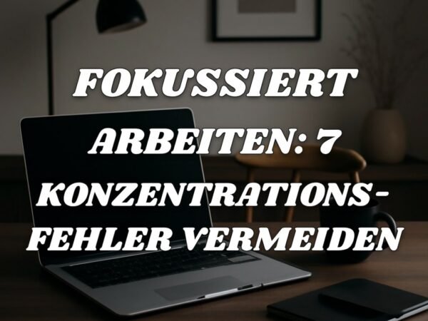 Fokussiert arbeiten: 7 Konzentrations-Fehler vermeiden