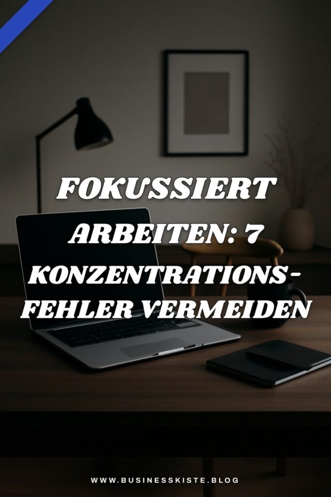 Fokussiert arbeiten: 7 Konzentrations-Fehler vermeiden