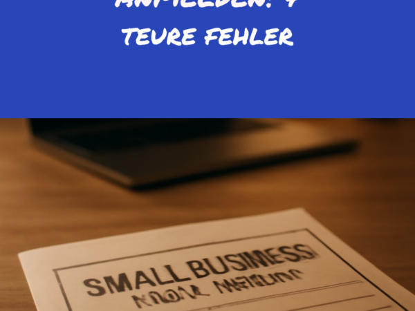 Kleingewerbe anmelden: 7 teure Fehler, die Gründer machen