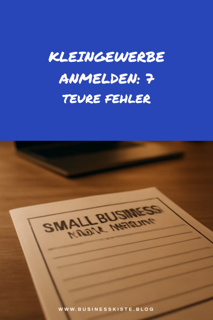 Kleingewerbe anmelden: 7 teure Fehler, die Gründer machen