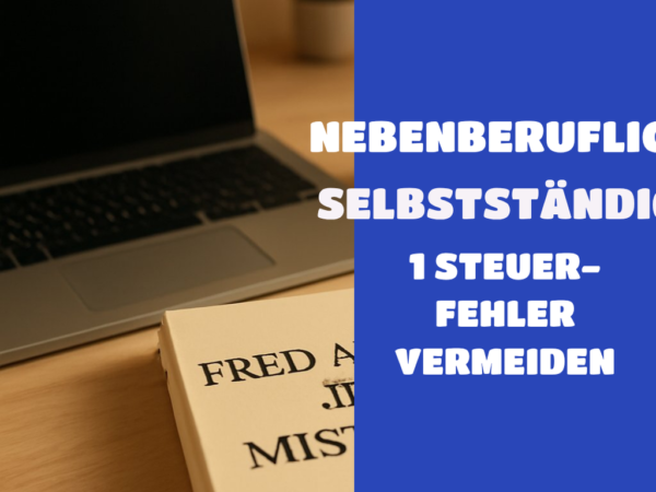 Nebenberuflich selbstständig: 1 Steuer-Fehler vermeiden
