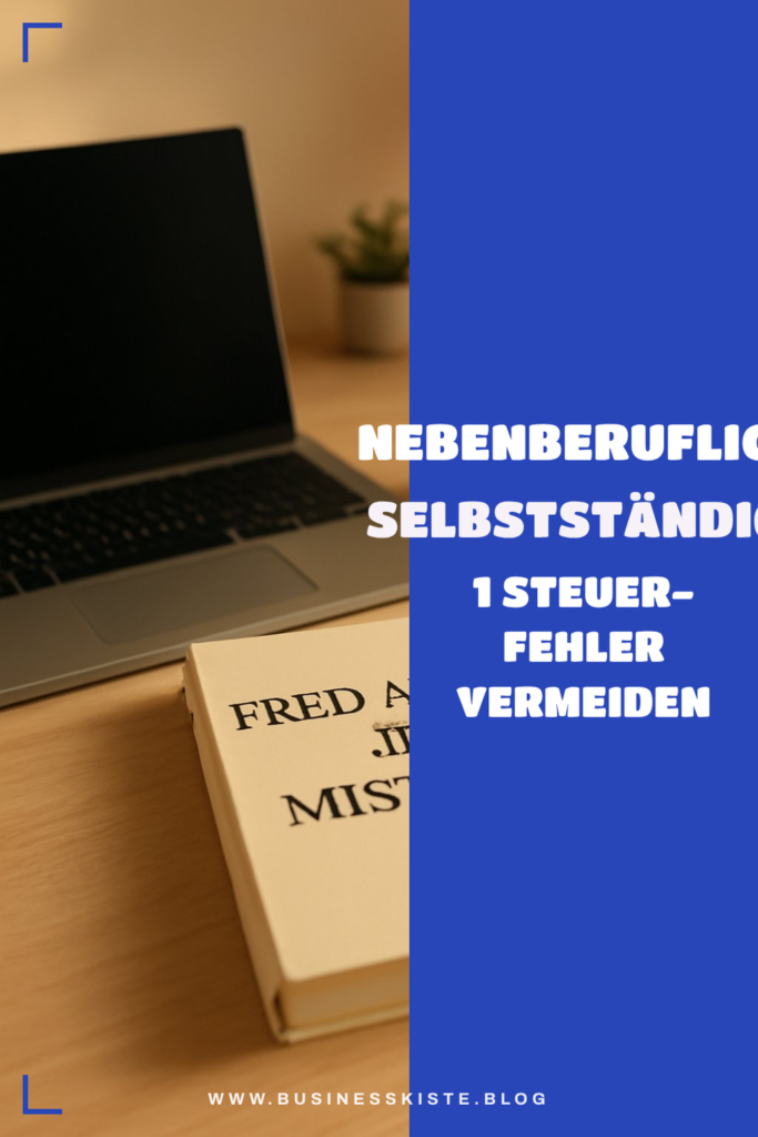 Nebenberuflich selbstständig: 1 Steuer-Fehler vermeiden