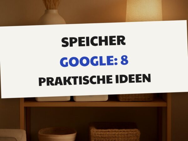 Speicher Google: 8 praktische Ideen für den Alltag