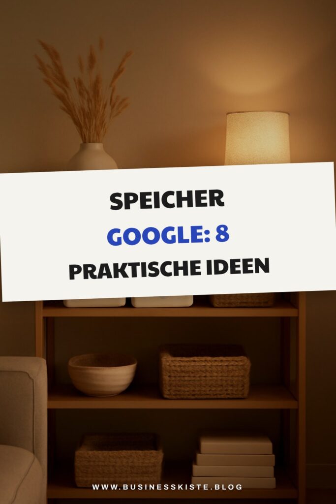 Speicher Google: 8 praktische Ideen für den Alltag