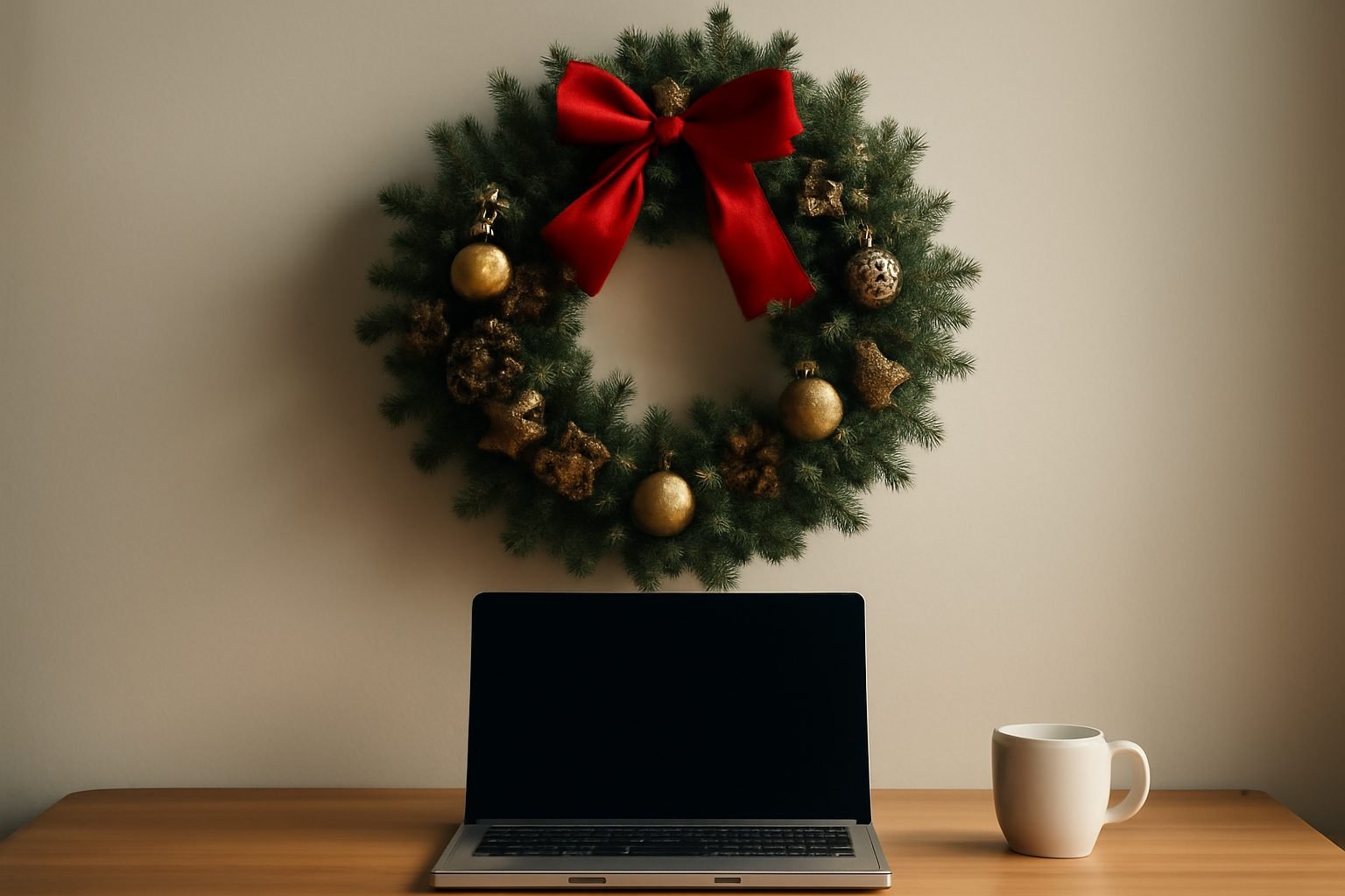 Weihnachtsdeko Hauseingang außen für Kollegen