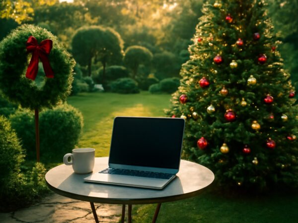 Weihnachtsdeko Hauseingang außen fürs Homeoffice
