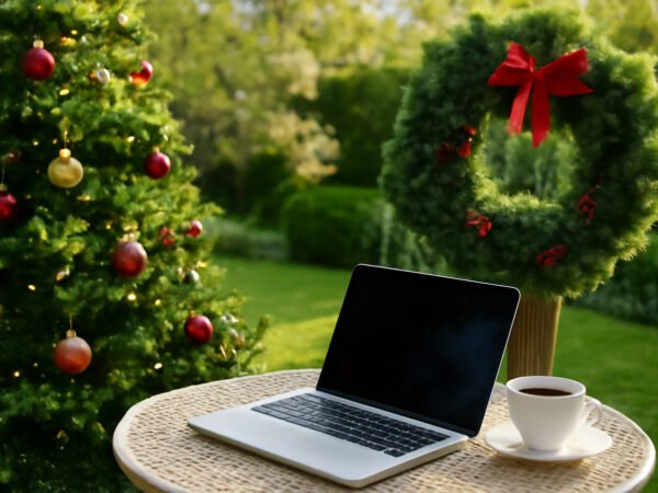 Weihnachtsdeko Outdoor fürs Homeoffice