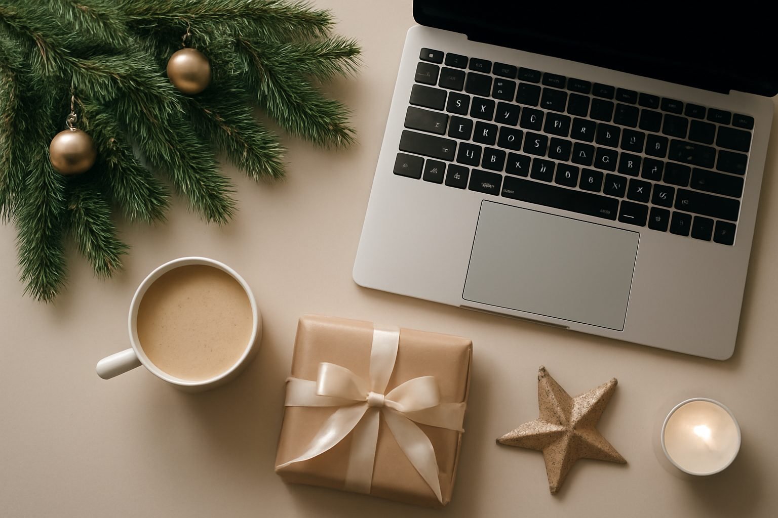 Weihnachtsdekoration Ideen fürs Büro ohne teure Anschaffung