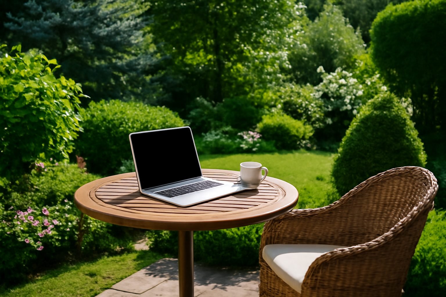 Winterdeko draußen Eingang fürs Homeoffice